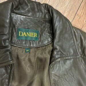 Vintage leather car coat